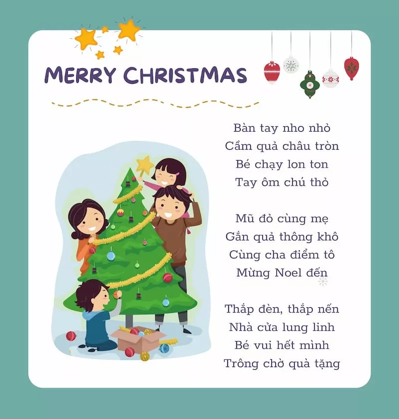 Hình ảnh thơ Noel cho bé