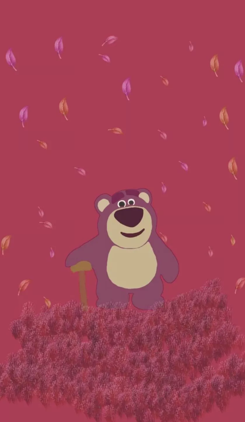 Hình nền gấu dâu Lotso chống gậy