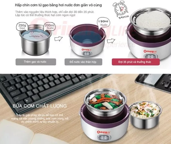 Hộp cơm cắm điện Arirang