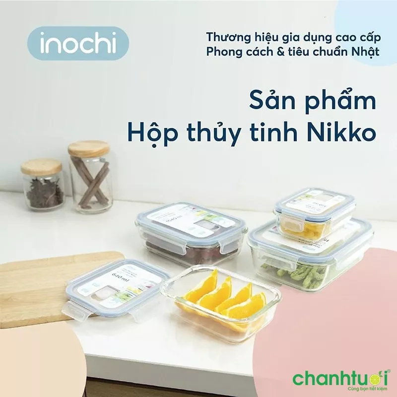 Hộp Thuỷ Tinh Đựng Thực Phẩm Nikko INOCHI