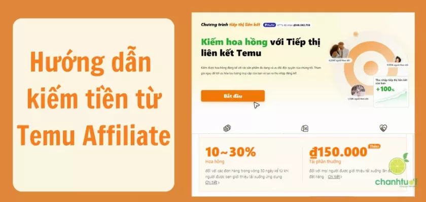 Hướng dẫn cách kiếm tiền từ Temu Affiliate Việt Nam chi tiết