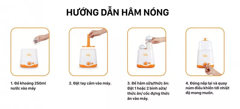 Hướng dẫn sử dụng máy hâm sữa