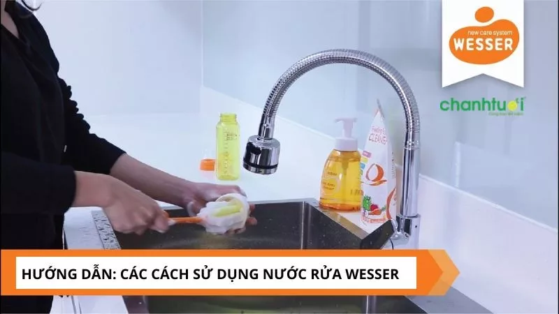 Hướng dẫn sử dụng nước rửa bình sữa Wesser