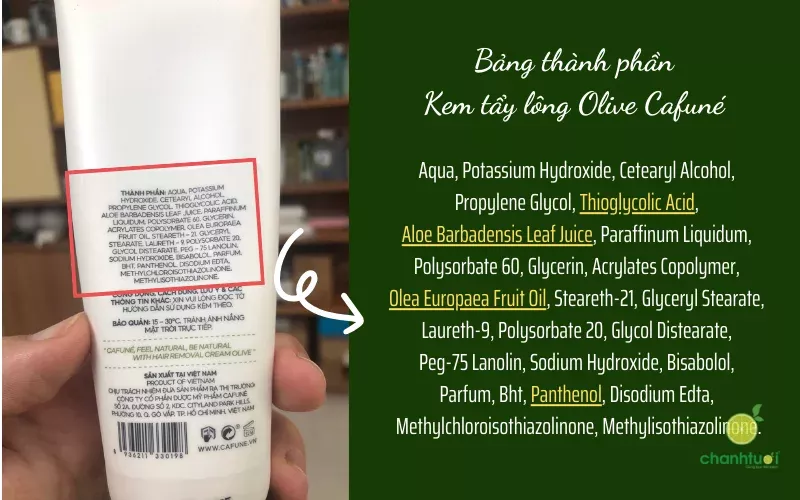 kem tẩy lông Olive