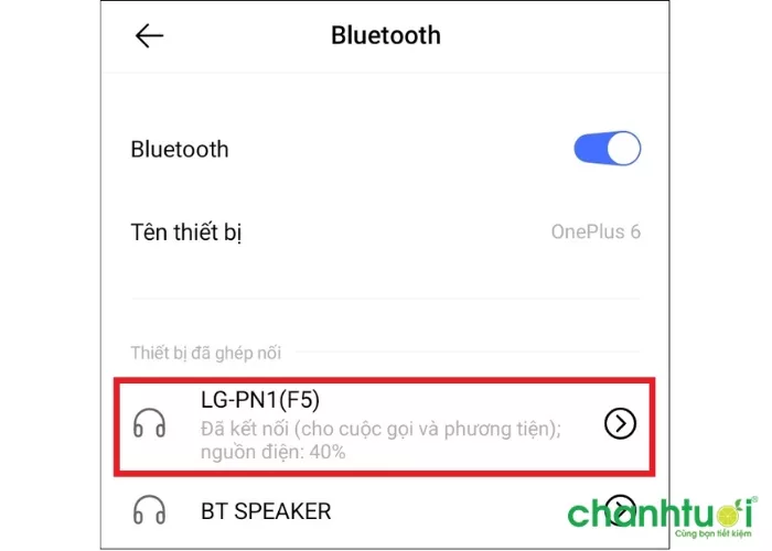 Kết nối thành công trên Android