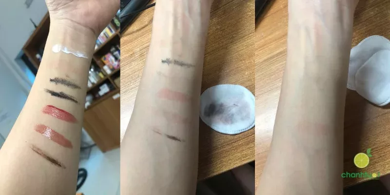 Khả năng làm sạch khá ổn với make up thông thường