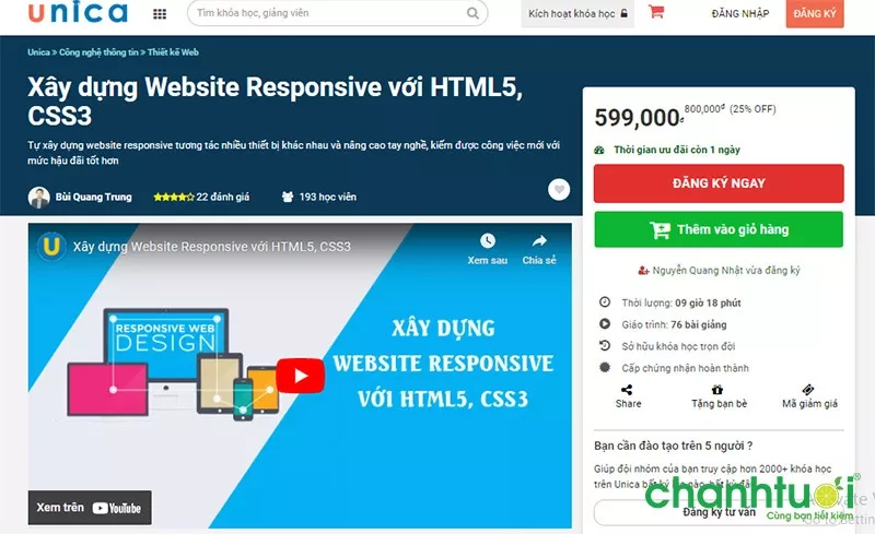 Khóa học xây dựng website Responsive