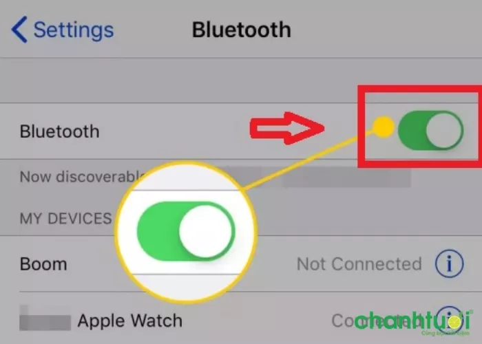 Kích hoạt Bluetooth trên iPhone