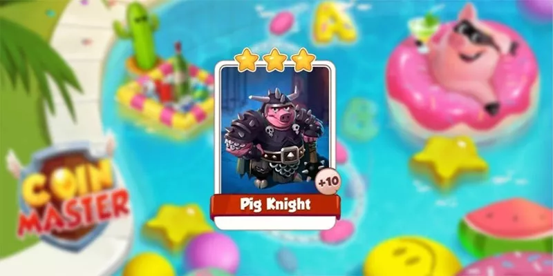 lá bài hiếm Pig Knight trong Coin Master