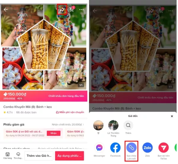 Lấy link sản phẩm TikTok Shop