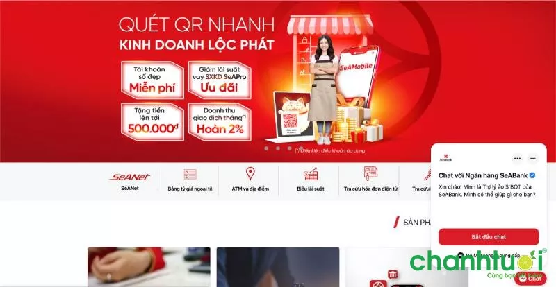 Liên hệ qua website Seabank