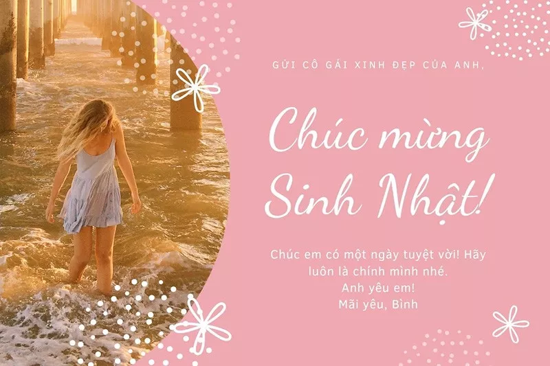 Lời chúc sinh nhật bạn gái lãng mạn