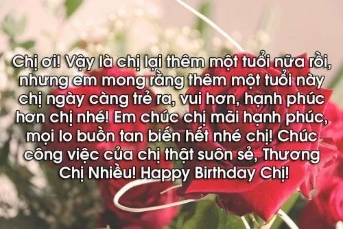 Lời chúc sinh nhật chị gái hài hước