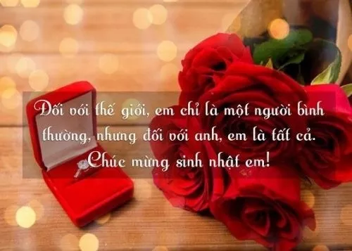 Lời chúc sinh nhật lãng mạn cho người yêu