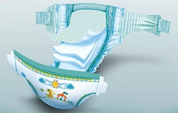 Lớp thấm hút của tã Pampers