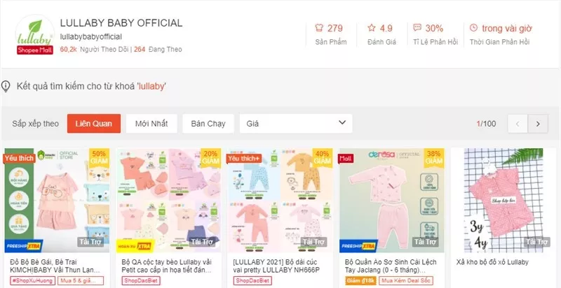 Lullaby Baby Official trên Shopee