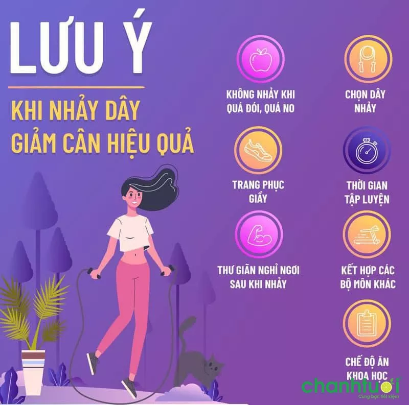 Lưu ý để nhảy dây giảm cân hiệu quả