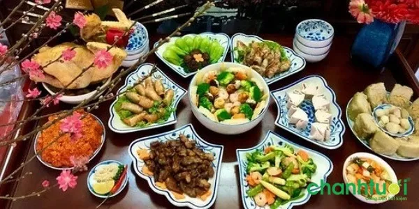 Mâm cúng giao thừa miền Bắc