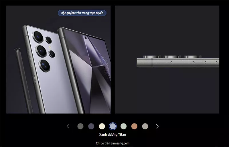 Màu sắc độc quyền của Galaxy S24 trên Samsung.com