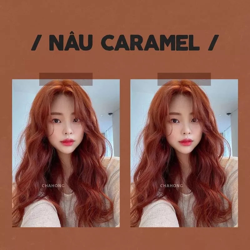 Màu tóc nâu caramel