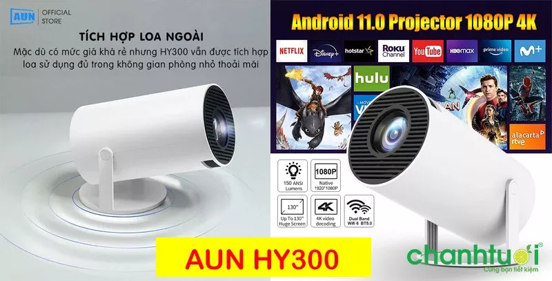 Máy chiếu mini AUN HY300