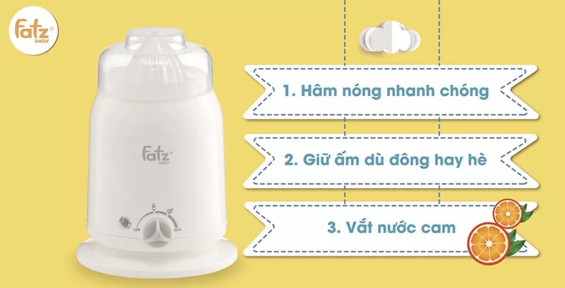 Máy hâm sữa Fatzbaby được đánh giá cao về chất lượng