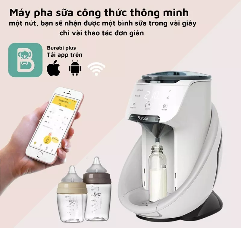 Máy pha sữa Burabi Plus tự động thông minh
