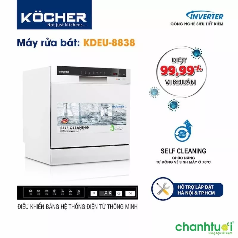 Máy rửa bát Kocher KDEU-8838