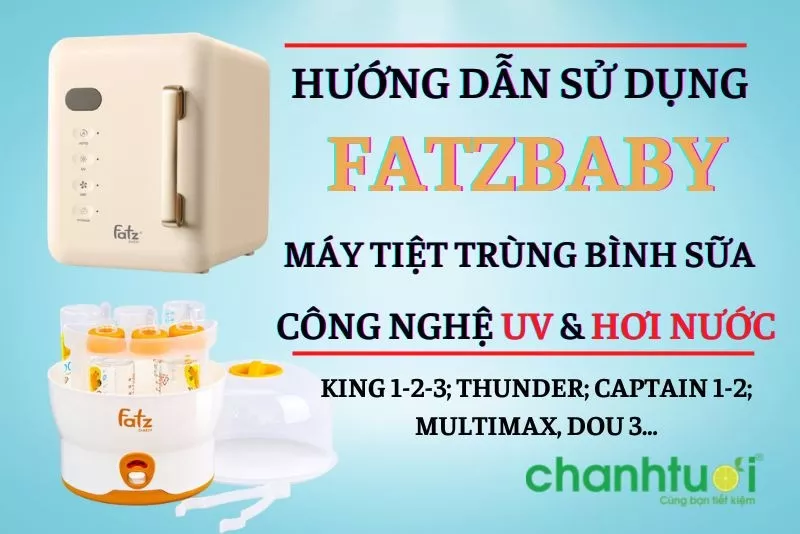 Mẹ bỉm sữa đang sử dụng máy tiệt trùng Fatzbaby