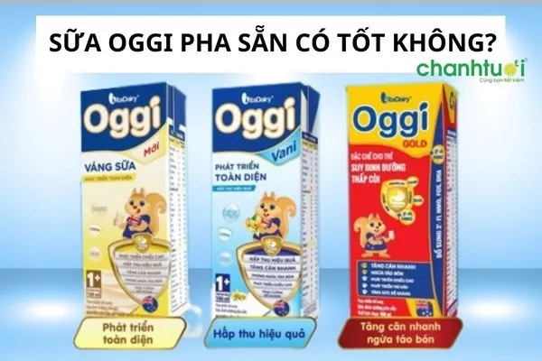 Mẹ cho bé uống sữa Oggi pha sẵn