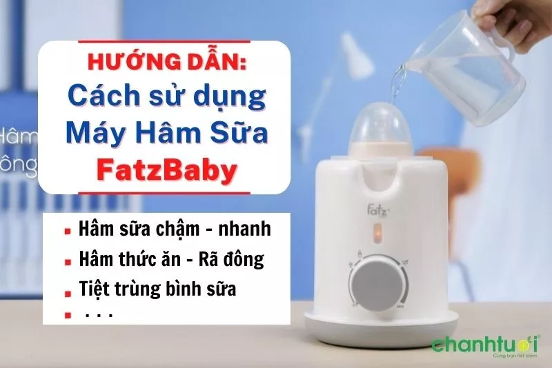 Mẹ đang sử dụng máy hâm sữa Fatzbaby