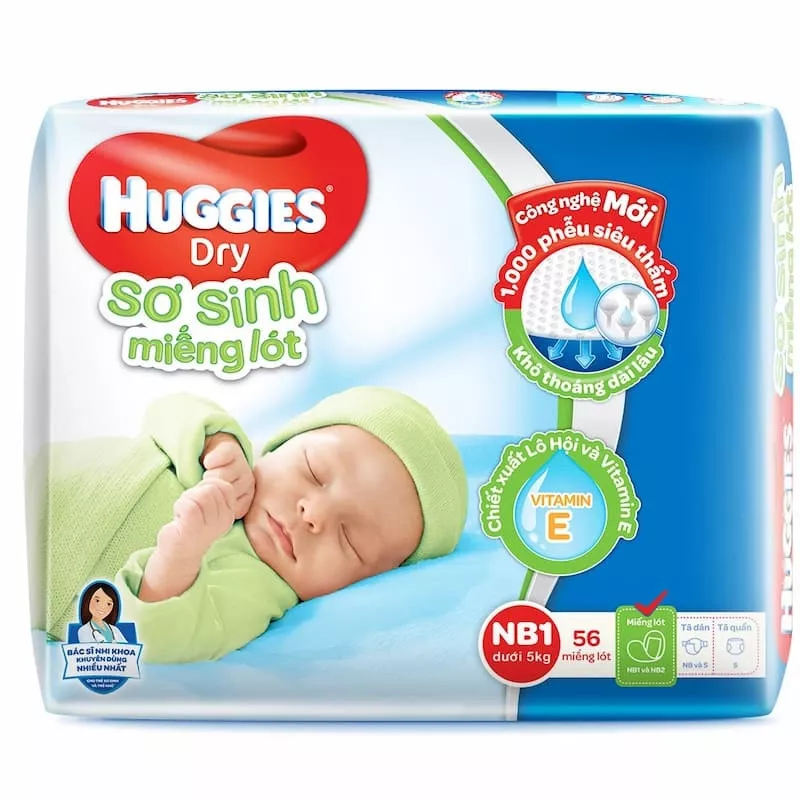 Miếng lót sơ sinh Huggies