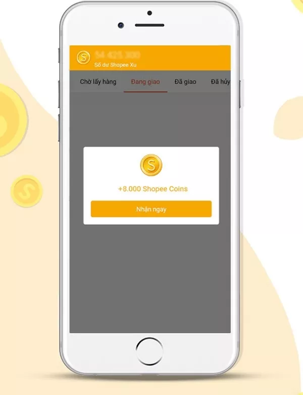 Mô tả ảnh: Nhận Shopee Xu sau khi xác nhận đơn hàng