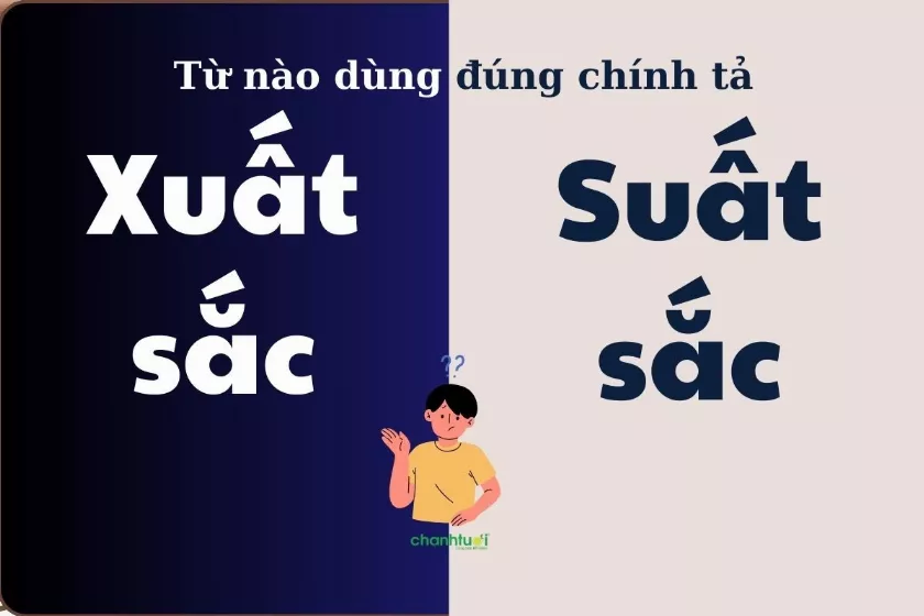 Mô tả hình ảnh: Từ "Xuất sắc" được viết bằng phấn trắng trên bảng đen.