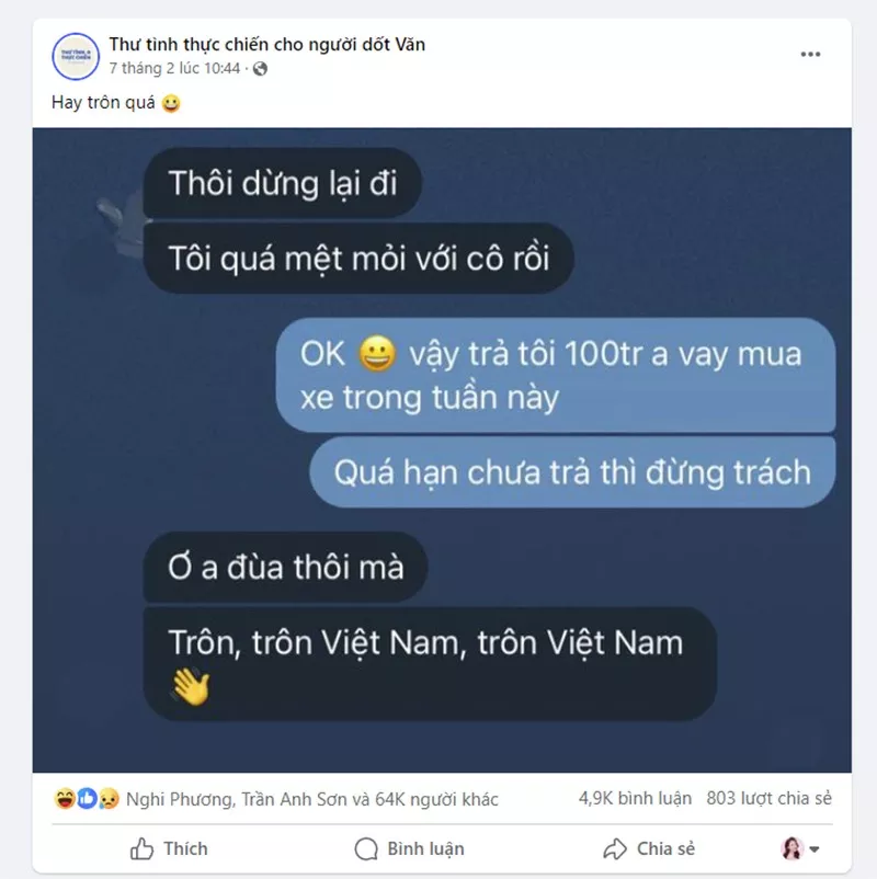 Một ví dụ về mặt trái của trend