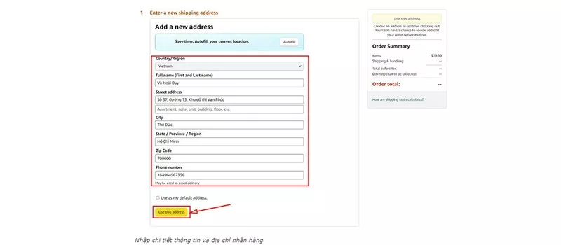 mua-hang-amazon Nhập thông tin nhận hàng