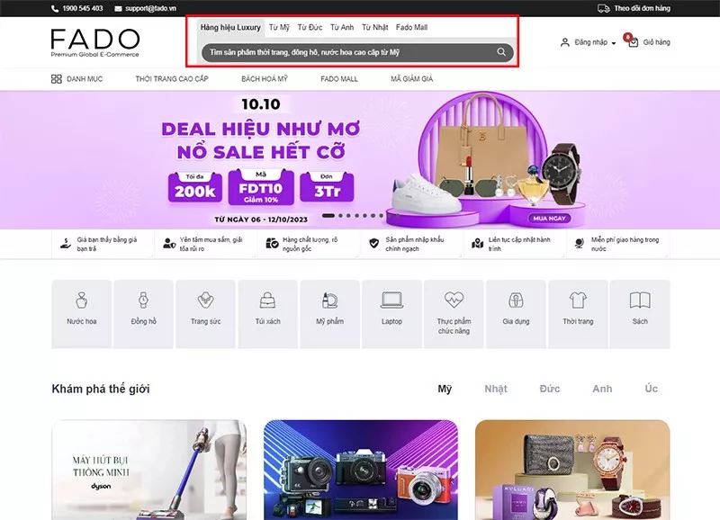 Mua hàng Ebay thông qua dịch vụ mua hộ Fado