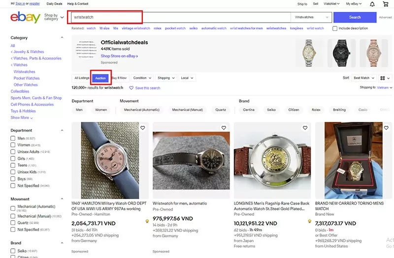 mua-hang-ebay Tìm sản phẩm đang đấu giá