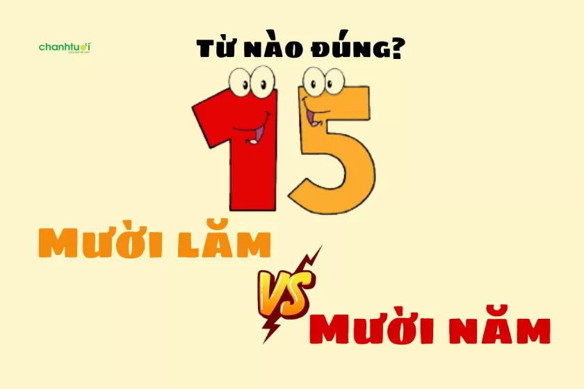 Mười lăm hay mười năm? Từ nào mới đúng? Cách đọc số 5 chuẩn