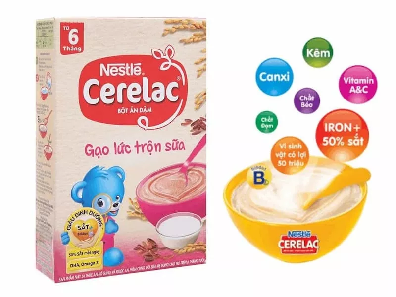 Nestle Cerelac Gạo lức trộn Sữa