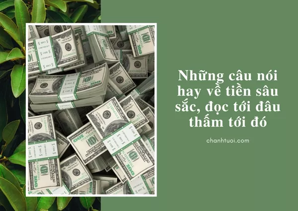 Những câu nói hay, sâu sắc về tiền bạc: Đọc để suy ngẫm