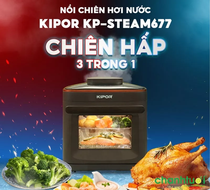 Nồi chiên hơi nước KIPOR KP-STEAM677