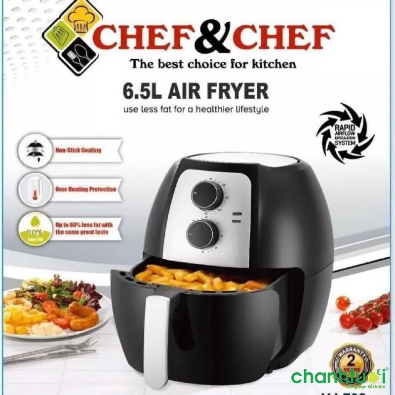 NỒI CHIÊN KHÔNG DẦU CHEF&CHEF YJ-702 6,5L