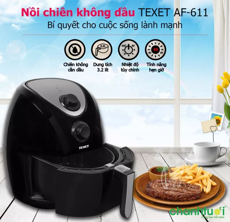 Nồi chiên không dầu TEXET 3.2L AF-611