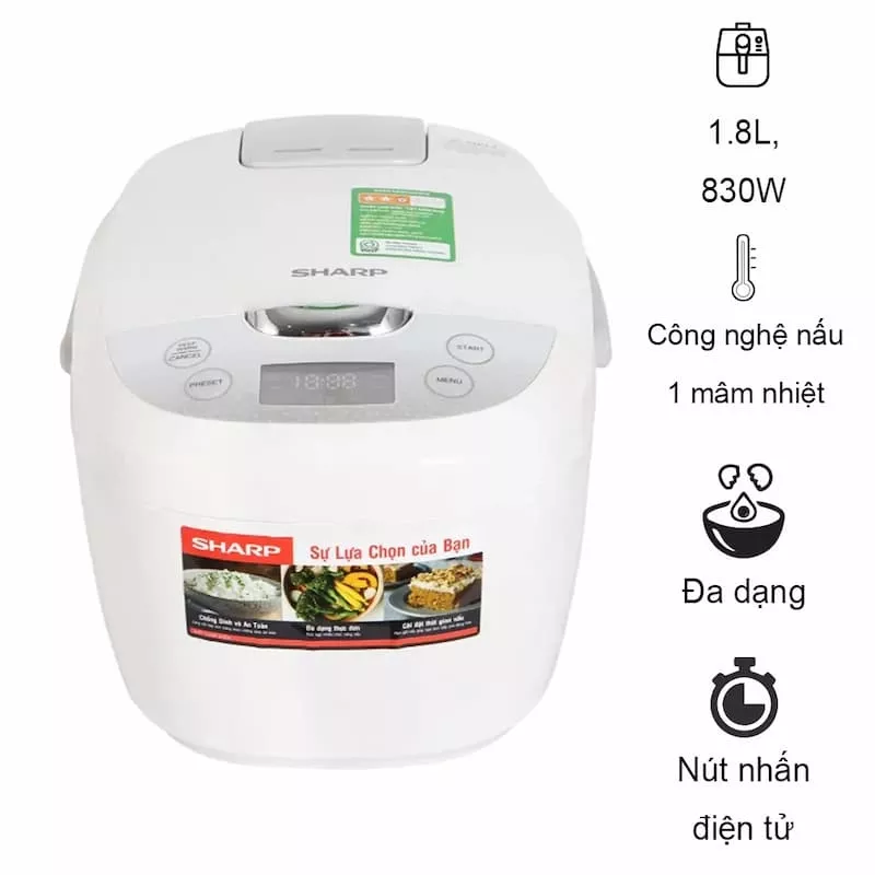 Nồi cơm điện Sharp KS-COM185EV-SL