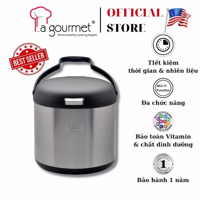 Nồi ủ chân không - nấu chậm cao cấp La gourmet 4.5L