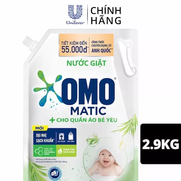 Nước giặt Omo cho bé