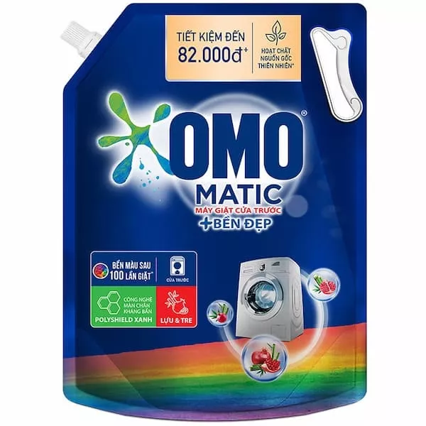 Nước giặt Omo cửa trước