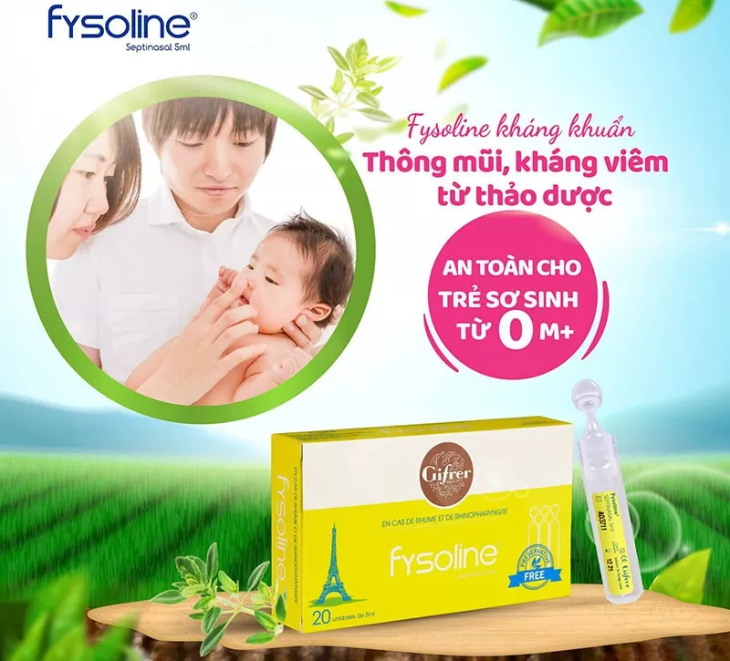 Nước muối Fysoline vàng cho trẻ sơ sinh