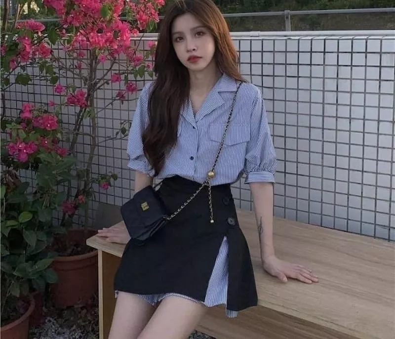 Outfit chân váy chữ A